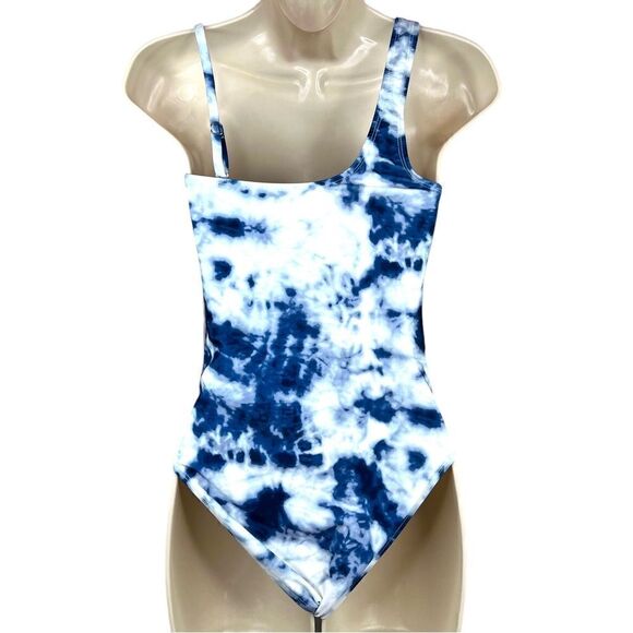 AEROPOSTALE 1 Piece Swimsuit in Blue and White tie dye Women's Small - Picture 7 of 10